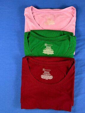 No Boundaries Women’s Crew Neck Shirt Sleeve T-Shirt Size XL Set Of 3